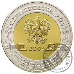 10 złotych - Ateny 2004 - platerowane złotem