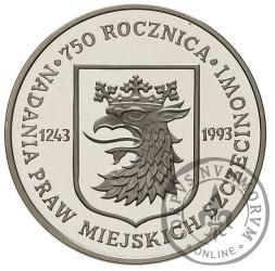 200 000 złotych - 750. rocznica nadania praw miejskich Szczecinowi