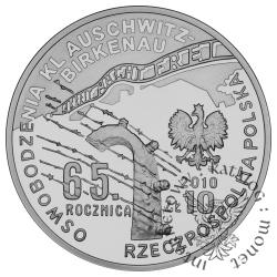 10 złotych - 65. rocznica oswobodzenia KL Auschwitz-Birkenau