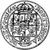 Tymf złotowy koronny (popiersie w wieńcu)