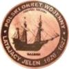 20 bitewnych - BITWA MORSKA POD OLIWĄ (1627) OKRĘTY - Latający Jeleń / WZORZEC PRODUKCYJNY DLA MONETY (miedź patynowana)