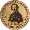 20 andersenów / Hans Christian Andersen - typ I / PRÓBA - WZORZEC PRODUKCYJNY DLA MONETY (miedź patynowana)