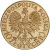 10 złotych - Polonia (głowa kobiety) - bez zn. men. st. L