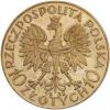 10 złotych - Polonia (głowa kobiety) 1 zn. men. na Aw.