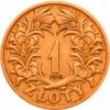 1 złoty - wieniec liściasty skrzyżowany, tombak