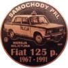 20 zmotoryzowanych (FIAT 125p - RADIOWÓZ) / WZORZEC PRODUKCYJNY DLA MONETY (miedź patynowana)