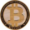 Bitcoin BTC - metal pozłacany (żeton ażurowy)
