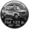 20 zmotoryzowanych (FIAT 125p - RADIOWÓZ) / WZORZEC PRODUKCYJNY DLA MONETY (miedź srebrzona oksydowana)