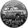 20 zmotoryzowanych (Fiat 126p) / WZORZEC PRODUKCYJNY DLA MONETY (miedź srebrzona oksydowana)