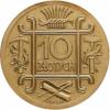 10 złotych - symbole, Ag duża, bok gładki