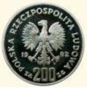 200 złotych - XII Mistrzostwa Świata w Piłce Nożnej Espana 82 - bramkarz w lewo