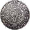 20 zamkowych - Zamek w Ojcowie / WZORZEC PRODUKCYJNY DLA MONETY (miedź srebrzona oksydowana - Φ 32 mm)