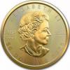Maple Leaf - Kanadyjski Liść Klonu (1 uncja Au.999,9 - 50 dollars / uwydatniony liść klonu)