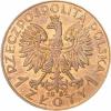 1 złoty - Polonia (głowa kobiety) brąz PRÓBA wyp.