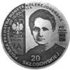 20 SKŁODOWSKIEJ (Maria Skłodowska-Curie) / WZORZEC PRODUKCYJNY DLA MONETY (miedź srebrzona oksydowana)