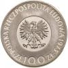 100 złotych - Kopernik - włosy dotykają obrzeża, Ag