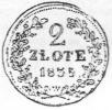2 złote - dwuzłotówka krakowska - ołów z napisem