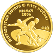 Mistrzostwa Świata w Piłce Nożnej - moneta o nominale złota 100 zł rewers